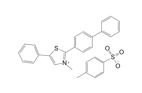 2-(4-biphenylyl)-3-methyl-5-phenylthiazolium p-toluenesulfonate