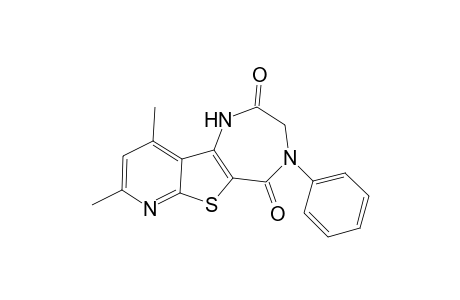 4-Phenyl-8,10-dimethyl-3,4-dihydro-1H-pyrido[3',2':4,5]thieno[3,2-e][1,4]diazepine-2,5-dione