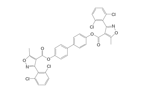 3-(2,6-dichlorophenyl)-5-methyl-4-isoxazolecarboxylic acid, 4,4'-biphenylene ester
