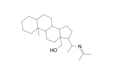 Pregnan-18-ol, 20-[(1-methylethylidene)amino]-
