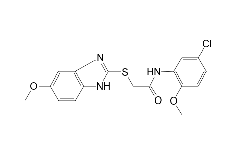 N-(5-chloro-2-methoxyphenyl)-2-[(5-methoxy-1H-benzimidazol-2-yl)sulfanyl]acetamide