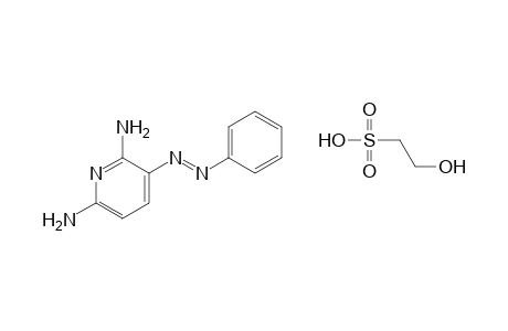 2-hydroxyethanesulfonic acid, compound with 2,6-diamino-3-(phenylazo)pyridine(1.1)