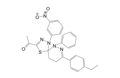 ethanone, 1-[8-(4-ethylphenyl)-1-(3-nitrophenyl)-6-phenyl-4-thia-1,2,6,7-tetraazaspiro[4.5]deca-2,7-dien-3-yl]-