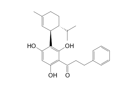 1-[3-[(1R,6R)-3-methyl-6-propan-2-yl-cyclohex-2-en-1-yl]-2,4,6-tris(oxidanyl)phenyl]-3-phenyl-propan-1-one