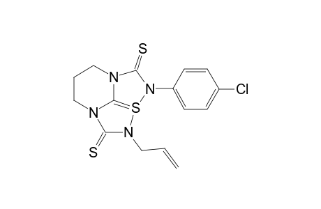 6,7-Dihydro-2-allyl-3-(p-chlorophenyl)-5H-2a-thio(2a-S(iv))-2,3,4a,7a-tetraazacyclopent[cd]indene-1,4(2H,3H)-dithione
