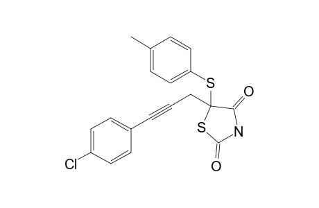 5-[3-(4-Chlorophenyl)prop-2-ynyl]-5-(4-methylphenyl)sulfanyl-1,3-thiazolidine-2,4-dione