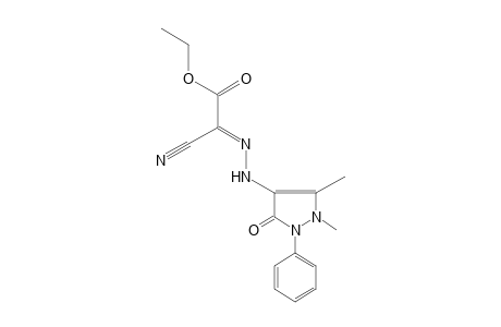 cyanoglyoxylic acid, ethyl ester, (2,3-dimethyl-5-oxo-1-phenyl-3-pyrazolin-4-yl)hydrazone