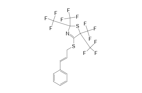 4-(CINNAMOYLTHIO)-2,5-DIHYDRO-2,2,5,5-TETRAKIS-(TRIFLUOROMETHYL)-THIAZOLE