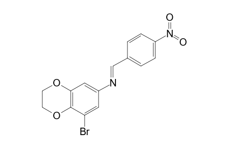 (8-bromo-2,3-dihydro-benzo[1,4]dioxin-6-yl)-(4-nitro-benzylidene)-amine
