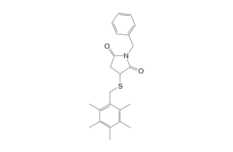 N-benzyl-2-[(2,3,4,5,6-pentamethylbenzyl)thio]succinimide