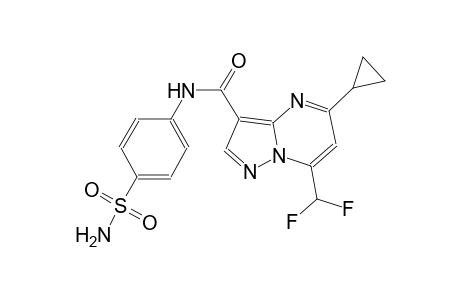 N-[4-(aminosulfonyl)phenyl]-5-cyclopropyl-7-(difluoromethyl)pyrazolo[1,5-a]pyrimidine-3-carboxamide