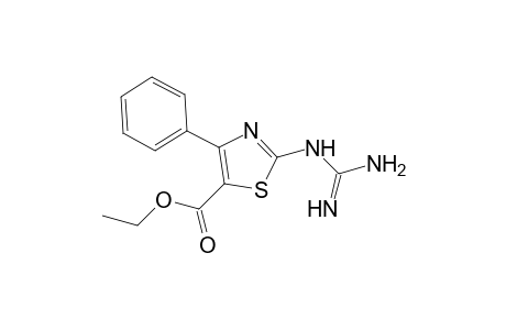 5-Thiazolecarboxylic acid, 2-[(aminoiminomethyl)amino]-4-phenyl-, ethyl ester