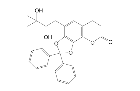 4-(2,3-dihydroxy-3-methylbutyl)-2,2-di(phenyl)-6,7-dihydropyrano[6,5-e][1,3]benzodioxol-8-one