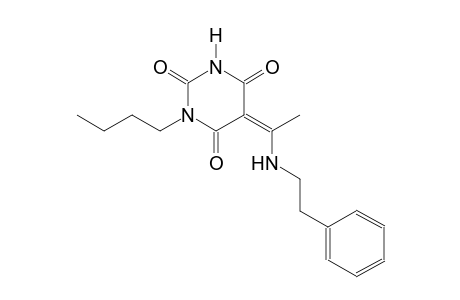 (5Z)-1-butyl-5-{1-[(2-phenylethyl)amino]ethylidene}-2,4,6(1H,3H,5H)-pyrimidinetrione