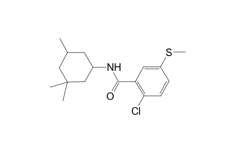 2-Chloro-5-(methylsulfanyl)-N-(3,3,5-trimethylcyclohexyl)benzamide