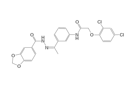 N-{3-[(1Z)-N-(1,3-benzodioxol-5-ylcarbonyl)ethanehydrazonoyl]phenyl}-2-(2,4-dichlorophenoxy)acetamide