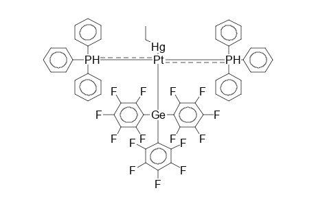 TRANS-BIS(TRIPHENYLPHOSPHINE)ETHYLMERCURY[TRIS(PENTAFLUOROPHENYL)GERMYL]PLATINA