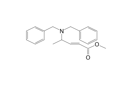 2-(E)-Pentenoic acid, 4-(dibenzylamino)-, methyl ester