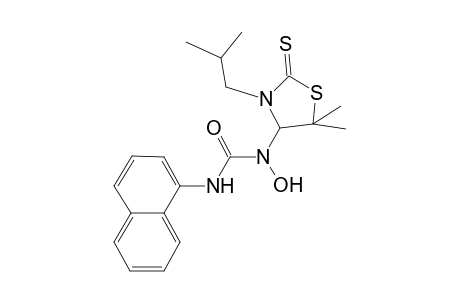 Urea, N-[5,5-dimethyl-3-(2-methylpropyl)-2-thioxo-4-thiazolidinyl]-N-hydroxy-N'-(1-naphthalenyl)-