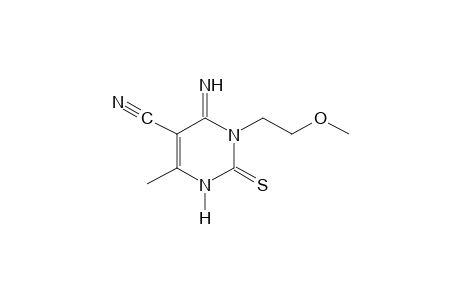 4-IMINO-3-(2-METHOXYETHYL)-6-METHYL-1,2,3,4-TETRAHYDRO-2-THIOXO-5-PYRIMIDINECARBONITRILE