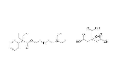 2-ethyl-2-phenylbutyric acid, 2-[2-(diethylamino)ethoxy]ethyl ester, citrate(1:1) (salt)