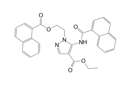 1H-pyrazole-4-carboxylic acid, 5-[(1-naphthalenylcarbonyl)amino]-1-[2-[(1-naphthalenylcarbonyl)oxy]ethyl]-, ethyl ester