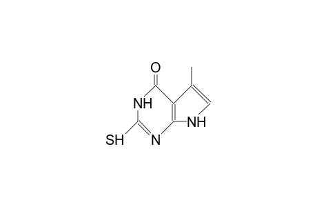 3,7-DIHYDRO-2-MERCAPTO-5-METHYL-4H-PYRROLO[2,3-d]PYRIMIDIN-4-ONE