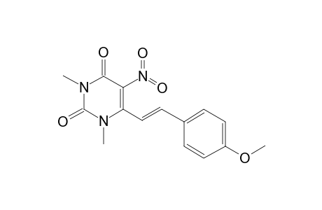 2,4(1H,3H)-pyrimidinedione, 6-[(E)-2-(4-methoxyphenyl)ethenyl]-1,3-dimethyl-5-nitro-