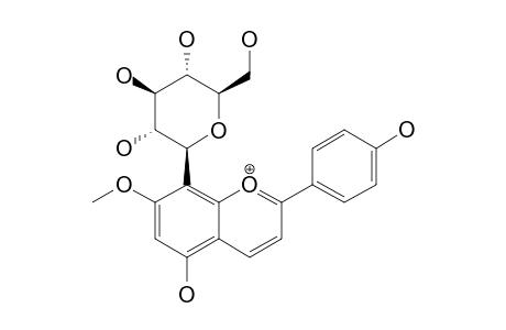 8-C-BETA-GLUCOPYRANOSYL-7-O-METHYL-APIGENINIDIN;MAJOR-ISOMER