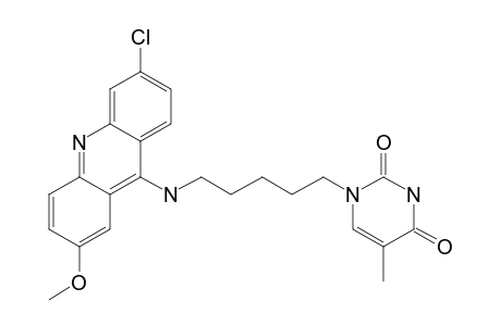 1-[5-[(6-Chloranyl-2-methoxy-acridin-9-yl)amino]pentyl]-5-methyl-pyrimidine-2,4-dione