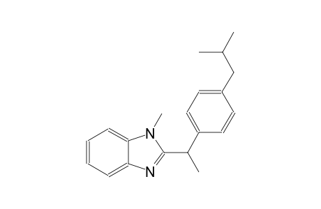 1H-benzimidazole, 1-methyl-2-[1-[4-(2-methylpropyl)phenyl]ethyl]-