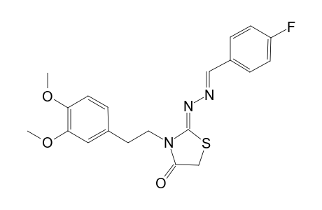 3-[2-(3,4-Dimethoxy-phenyl)-ethyl]-2-{[1-(4-fluoro-phenyl)-meth-(E)-ylidene]-hydrazono}-thiazolidin-4-one