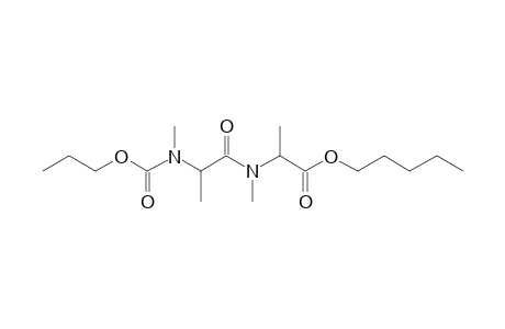 Alanylalanine, N,N'-dimethyl-N'-propoxycarbonyl-, pentyl ester