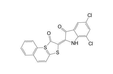 5,7-Dichloro-2-(1-oxo-10l4-[1,3]dithiolo[3,2-a]thiochromen-2(1H)-ylidene)-1,2-dihydro-3H-indol-3-one