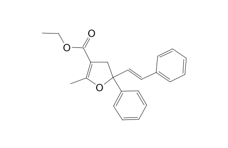 Ethyl 4,5-dihydro-2-methyl-5-phenyl-5-[(E)-2-phenylethenyl]furan-3-carboxylate