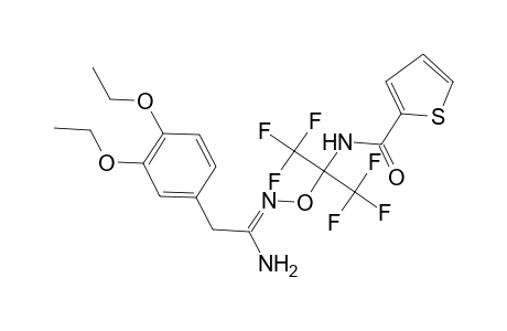 N-[1-[(E)-[1-amino-2-(3,4-diethoxyphenyl)ethylidene]amino]oxy-2,2,2-trifluoro-1-(trifluoromethyl)ethyl]thiophene-2-carboxamide