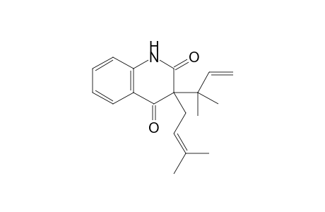 3-(1,1-dimethylprop-2-enyl)-3-(3-methylbut-2-enyl)-1H-quinoline-2,4-quinone