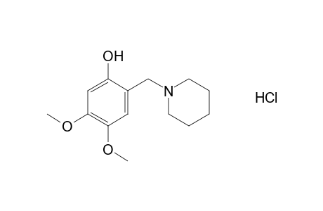 4,5-Dimethoxy-alpha-piperidino-o-cresol, hydrochloride