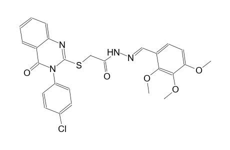 2-{[3-(4-chlorophenyl)-4-oxo-3,4-dihydro-2-quinazolinyl]sulfanyl}-N'-[(E)-(2,3,4-trimethoxyphenyl)methylidene]acetohydrazide