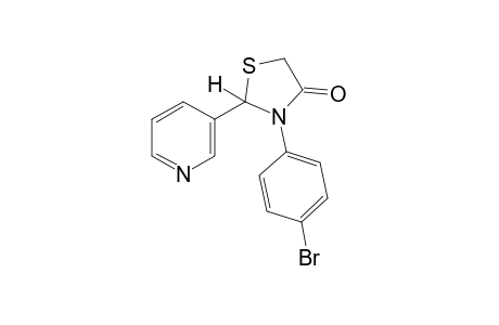 3-(p-bromophenyl)-2-(3-pyridyl)-4-thiazolidinone