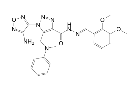 1-(4-amino-1,2,5-oxadiazol-3-yl)-N'-[(E)-(2,3-dimethoxyphenyl)methylidene]-5-[(methylanilino)methyl]-1H-1,2,3-triazole-4-carbohydrazide