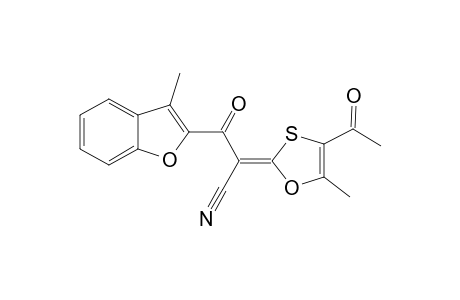 2-(4-acetyl-5-methyl-1,3-oxathiol-2-ylidene)-3-(3-methylbenzofuran-2-yl)-3-oxopropanenitrile