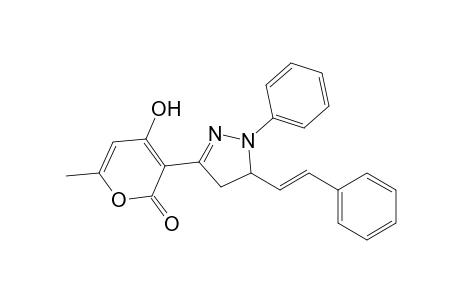 (E)-4-HYDROXY-6-METHYL-3-(1-PHENYL-5-STYRYL-4,5-DIHYDROPYRAZOL-3-YL)-2H-PYRAN-2-ONE