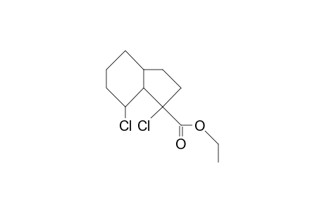 1H-Indene-1-carboxylic acid, 1,7-dichlorooctahydro-, ethyl ester