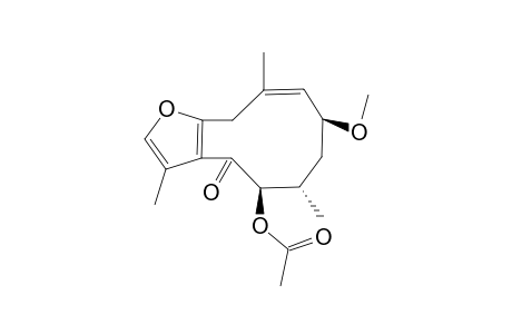 REL-2R-METHYL-5S-ACETOXY-4R-FURANOGERMACR-1(10)Z-EN-6-ONE