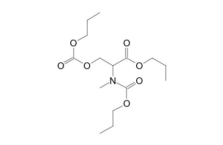 L-Serine, N-methyl-N,o-bis(N-propyloxycarbonyl)-, N-propyl ester