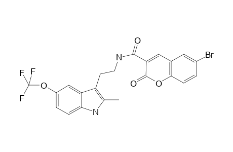 6-Bromanyl-N-[2-[2-methyl-5-(trifluoromethyloxy)-1H-indol-3-yl]ethyl]-2-oxidanylidene-chromene-3-carboxamide