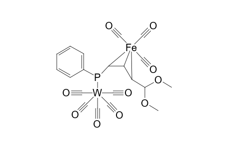 {1-[(Pentacarbonyl-tungsten)phenyl-phospha]-4-(dimethoxy)butadiene} - (tricarbonyl-iron)