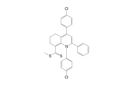 1,4-bis(p-Chlorophenyl)-2-phenyl-1,5,6,7-tetrahydro-8-quinolinecarbodithioic acid, methyl ester