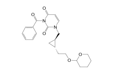 (+-)-3-Benzoyl-1-({(1RS,2SR)-trans-2-[2-(tetrahydro-2H-pyranyloxy)ethyl]cyclopropyl}methyl}-1,2,3,4-tetrahydro-2,4-pyrimidinedione